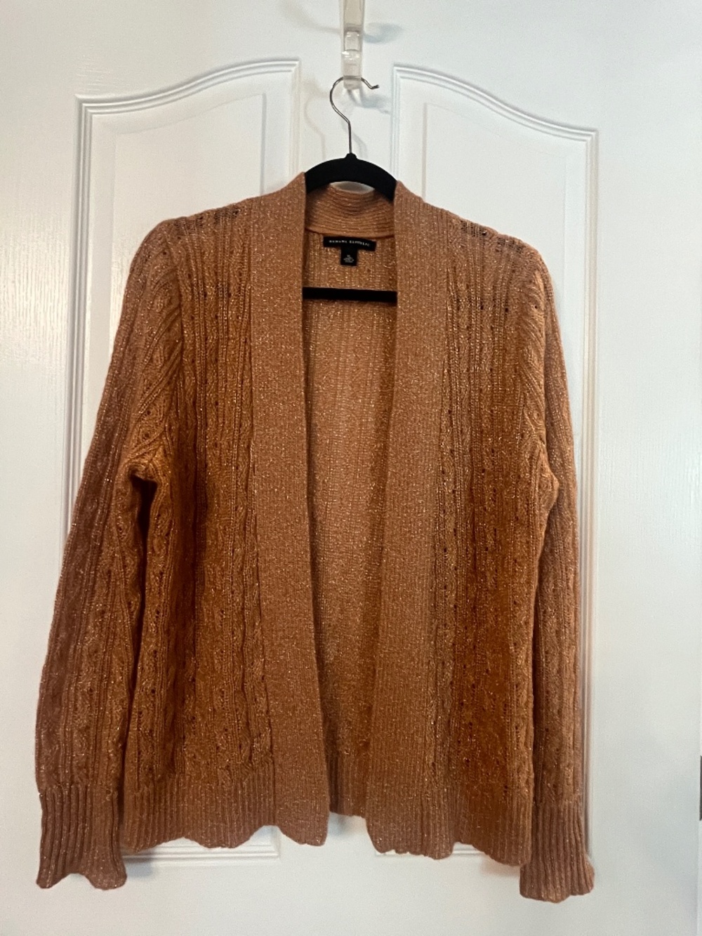 Women's XL Banana Republic Copper Shimmery Cardigan Sweater